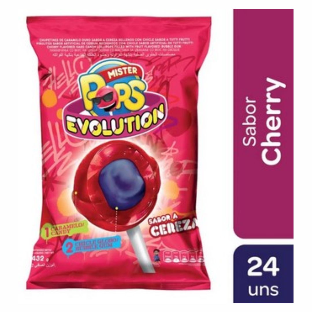Arcor chupetin evolution cereza bolsa 24u