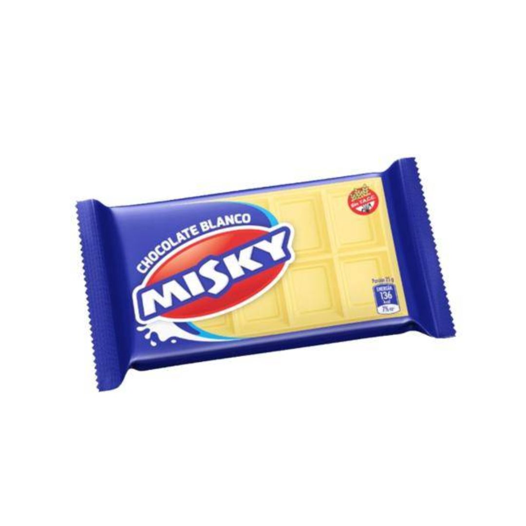 Misky chocolate celofan blanco 30 x 25 grs - Distribuidora Aligol