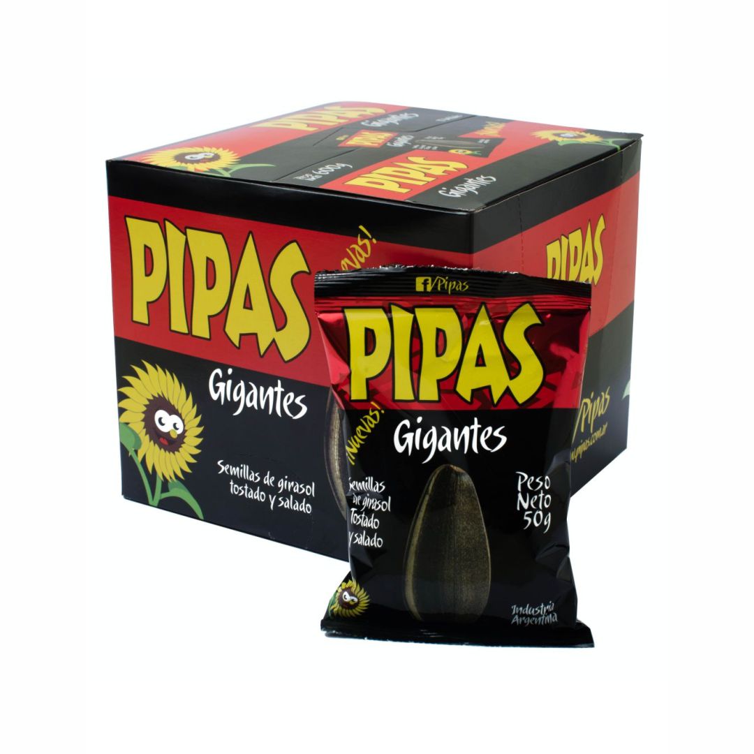 Pipas Gigantes NEGRA CAJA 12 x 50 grs