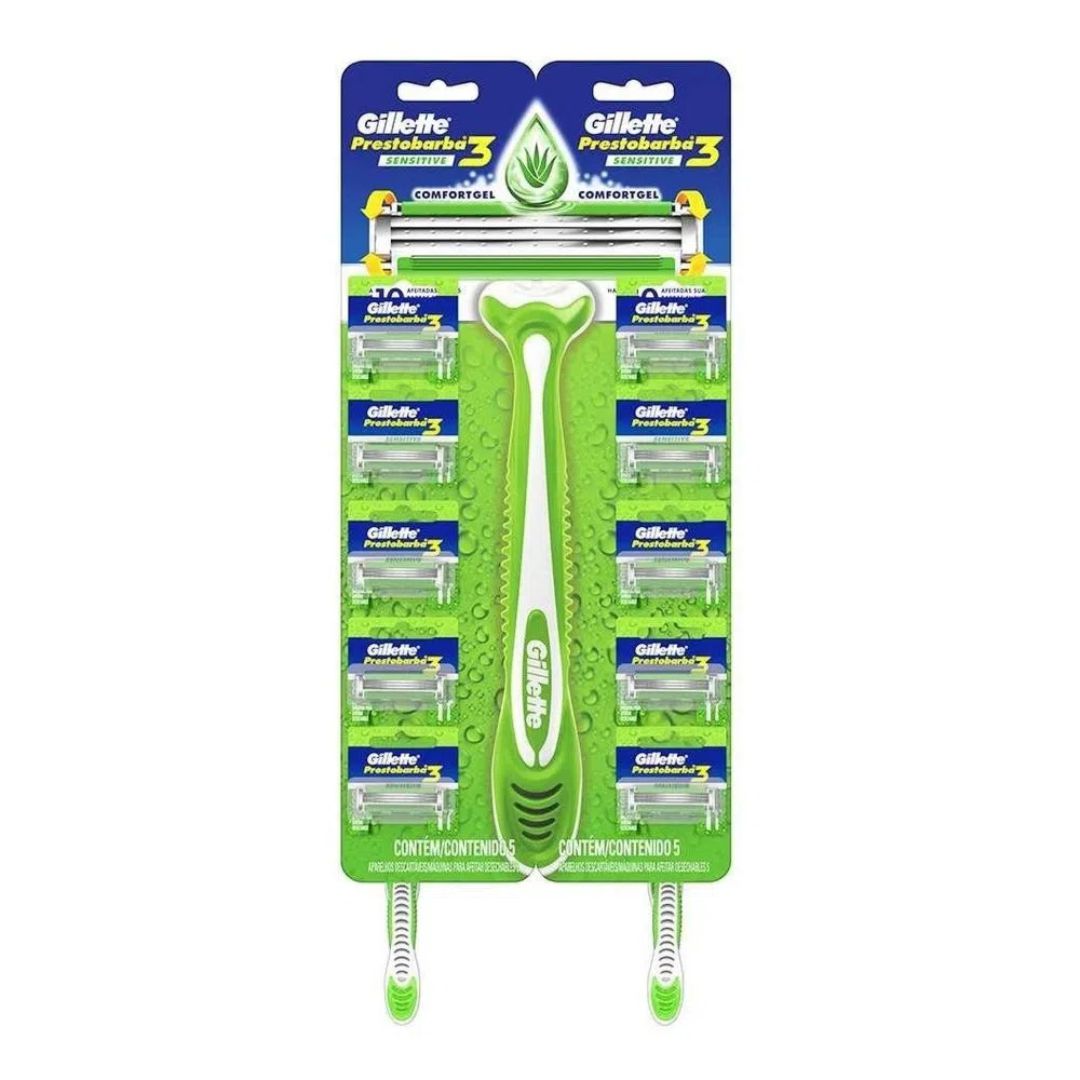 Prestobarba sensecare 3 filos x 10 u.