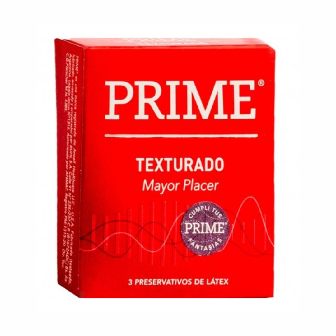 Prime rojo texturado x 3u
